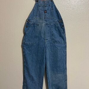 Vintage Union Bay Women’s Mid Wash Denim Overalls Wide Leg Size Medium